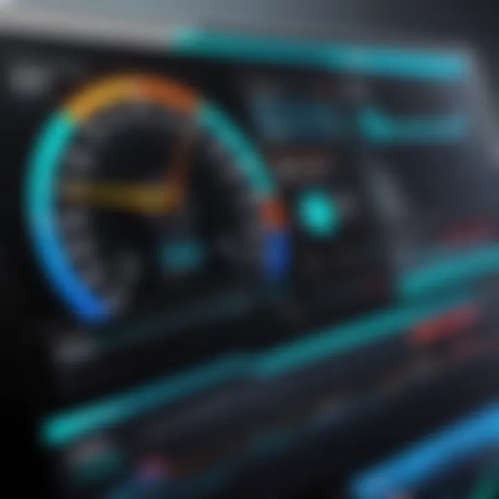 Illustration of a digital dashboard displaying time tracking metrics
