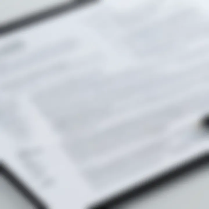 A close-up of a lease agreement with highlighted compliance sections.