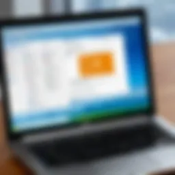 Visual representation of a reminder app interface on a laptop screen