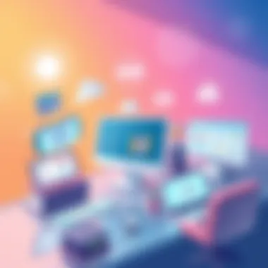 Illustration of technological advancements in ticketing