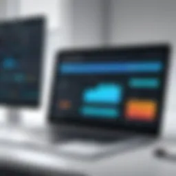 A digital dashboard showcasing scheduling features