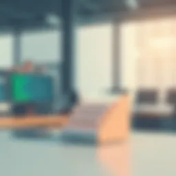 Traditional punch card system in an office setting