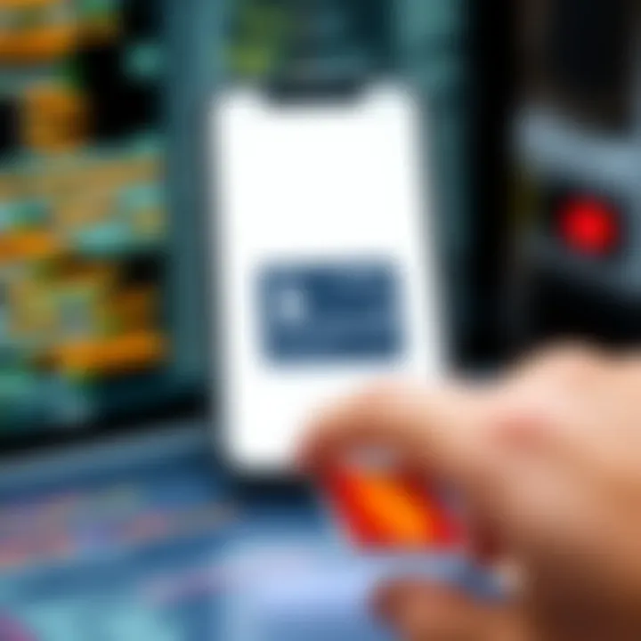 Mobile Credit Card Scanner Technology Close-up of mobile credit card scanner technology