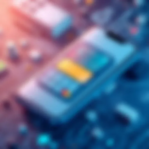 Illustration of mobile payment interface on smartphone